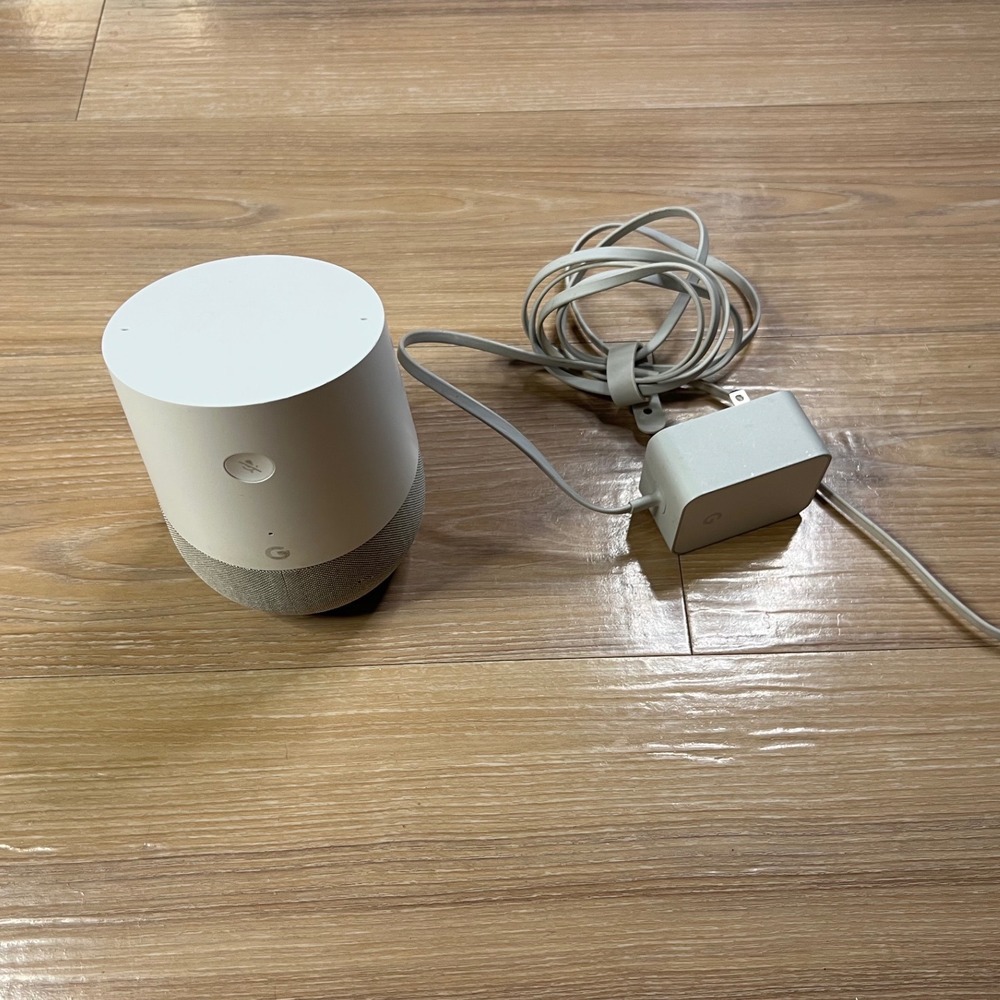 Google Home Smart Speaker Voice Assistant White A4RHOME with Power Cord